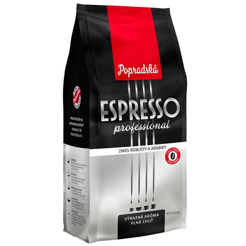 Poprad Espresso Professional Whole Bean Coffee 1 kg