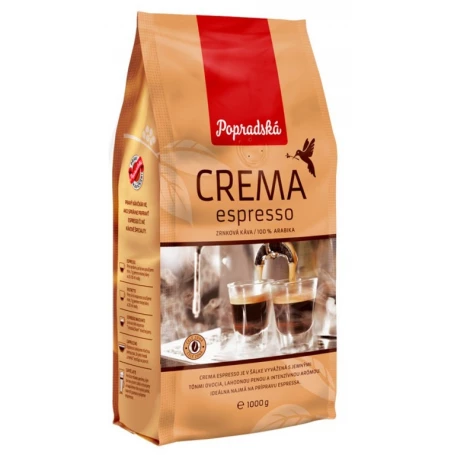 Popradská Crema Espresso zrnková káva 1 kg