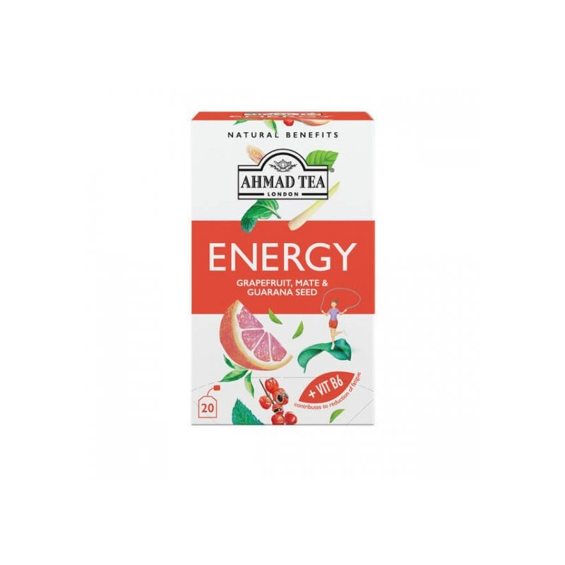 Ahmad Tea funkčný čaj ENERGY grapefruit, guarana a maté 20 x 1,5 g