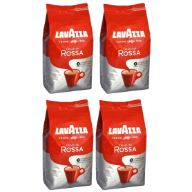 4 X 1 kg Lavazza Qualita Rossa zrnková káva