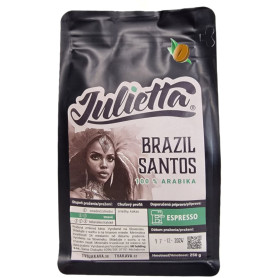 Julietta Brazil Santos  čerstvo pražená zrnková káva 250 g