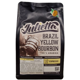 Julietta Brazil Yellow Bourbon čerstvo pražená zrnková káva 250 g