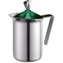 G.A.T. Fantasia nerezový napenovač mlieka 600 ml – zelený uzáver