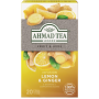 Krabička bylinného čaju Ahmad Tea Ginger & Lemon 20 x 2 g.