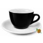 Rosa Jin Jang cappuccino šálka bielo-čierna 160 ml s podšálkou