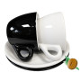 Rosa Jin Jang espresso set čierno-bielych šálok 2 × 60 ml