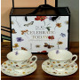 Lúčne kvety a motýle Royal Flowers darčeková sada 2 porcelánových šálok 250 ml