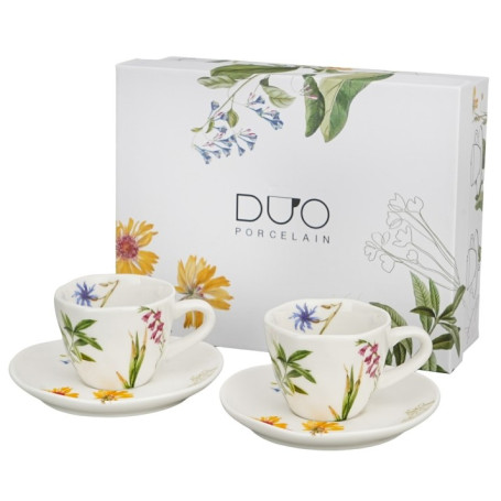 Farby prírody espresso šálky s podšálkami 2 ks 80 ml