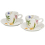 Farby prírody espresso šálky New Bone China