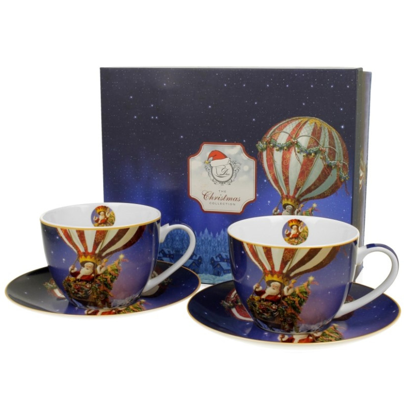 Santa Balloon cappuccino šálky s podšálky 2 ks 250 ml