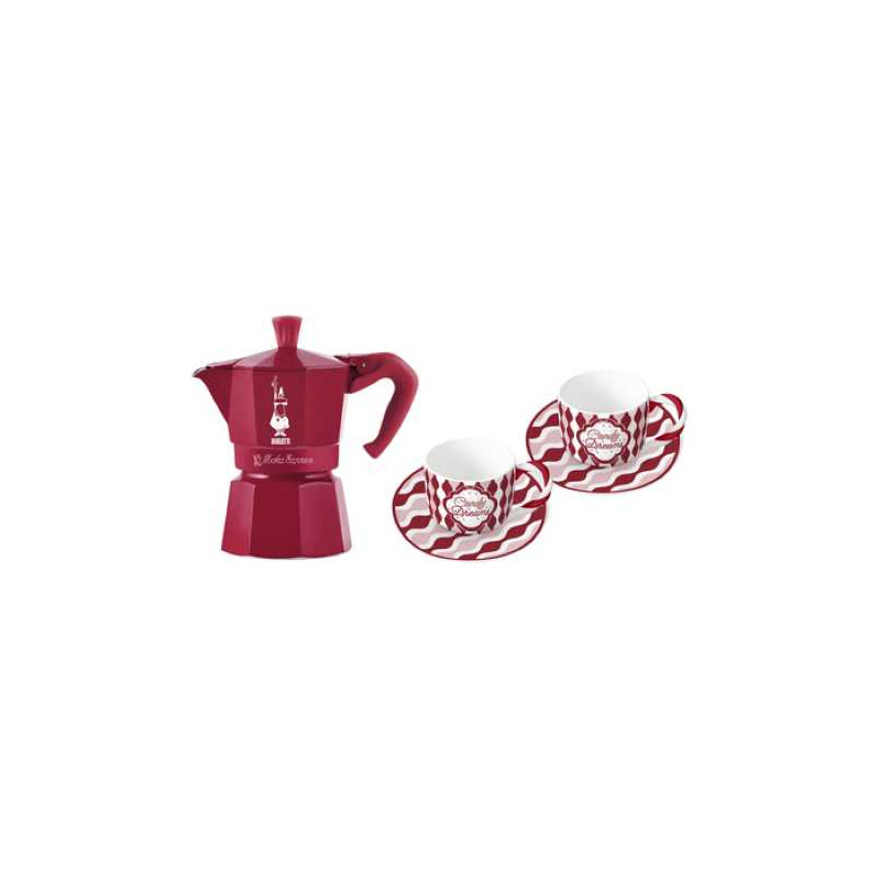 Bialetti Moka Express Candyland 3 šálky + 2 šálky s podšálkami