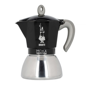 Bialetti New Moka Induction čierna 6 šálok 300 ml moka kanvička