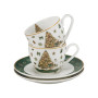 Duo Tree Sparkle šálky New Bone China s vianočným motívom