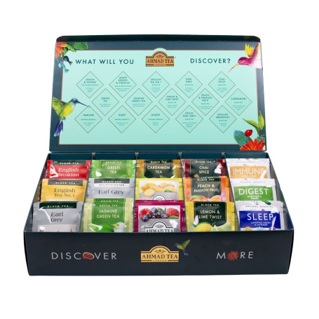 Ahmad Tea Discovery 90 ALU vrecúšok – darčeková kazeta čajov